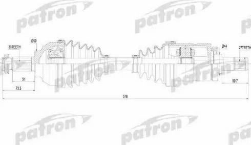 Patron PDS4620 - Drive Shaft autospares.lv