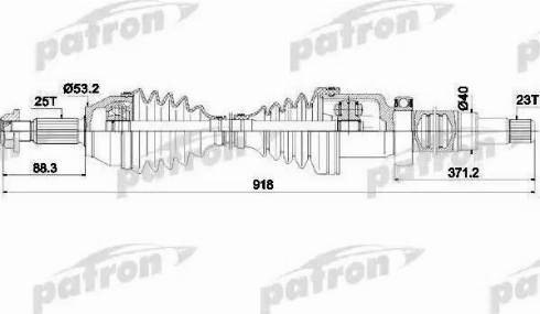 Patron PDS0451 - Drive Shaft autospares.lv