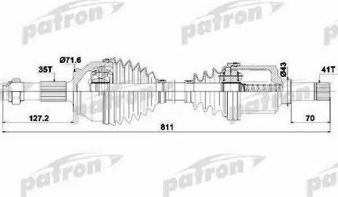 Patron PDS0426 - Drive Shaft autospares.lv