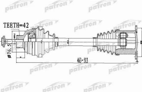 Patron PDS0478 - Drive Shaft autospares.lv