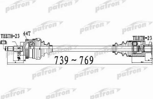 Patron PDS0530 - Drive Shaft autospares.lv