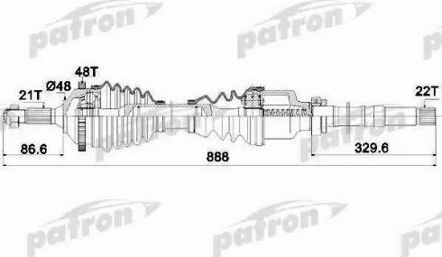 Patron PDS0091 - Drive Shaft autospares.lv