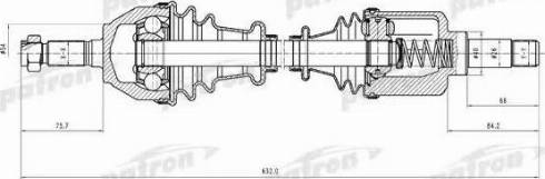 Patron PDS0010 - Drive Shaft autospares.lv