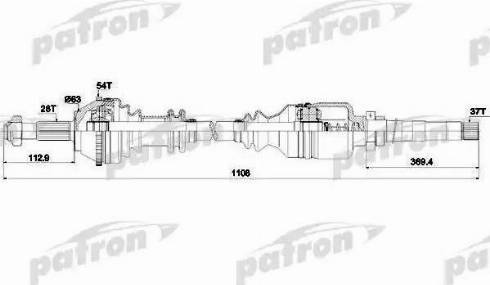 Patron PDS0085 - Drive Shaft autospares.lv