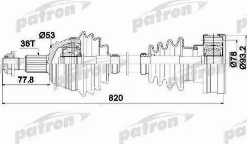 Patron PDS0083 - Drive Shaft autospares.lv