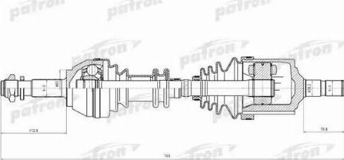 Patron PDS0082 - Drive Shaft autospares.lv