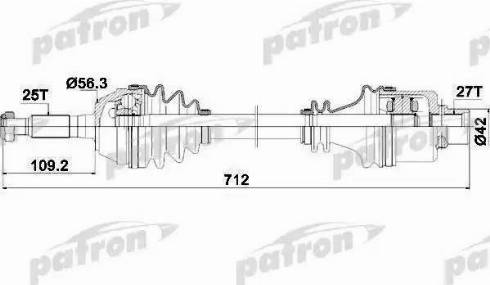 Patron PDS0076 - Drive Shaft autospares.lv