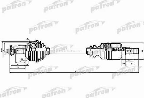 Patron PDS0144 - Drive Shaft autospares.lv