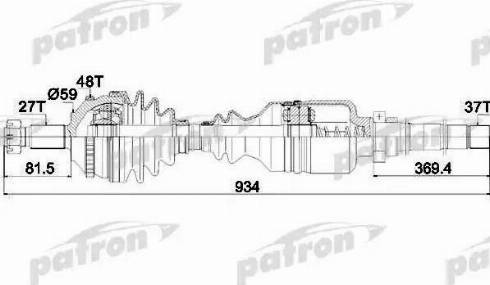 Patron PDS0145 - Drive Shaft autospares.lv