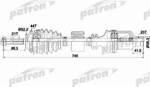 Patron PDS0117 - Drive Shaft autospares.lv