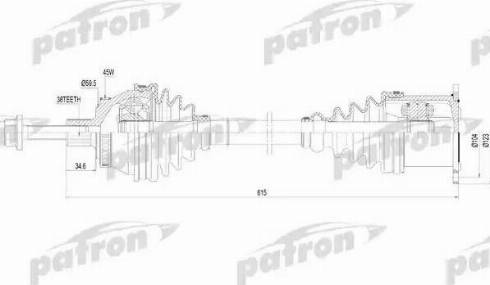 Patron PDS0186 - Drive Shaft autospares.lv