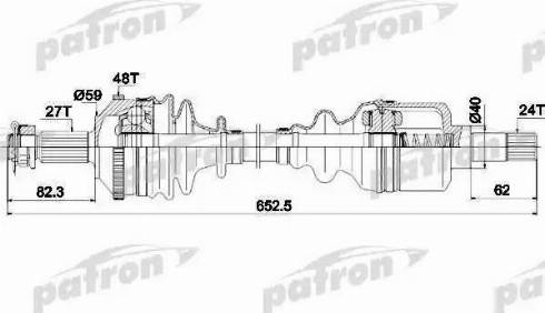 Patron PDS0335 - Drive Shaft autospares.lv