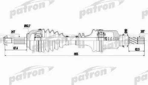 Patron PDS0244 - Drive Shaft autospares.lv