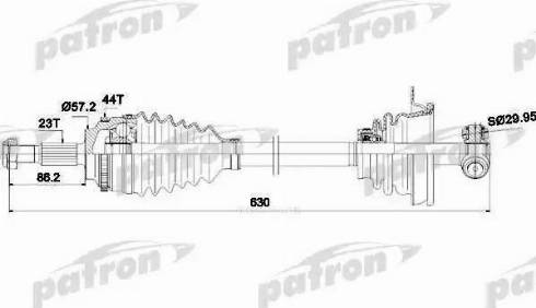 Patron PDS0265 - Drive Shaft autospares.lv