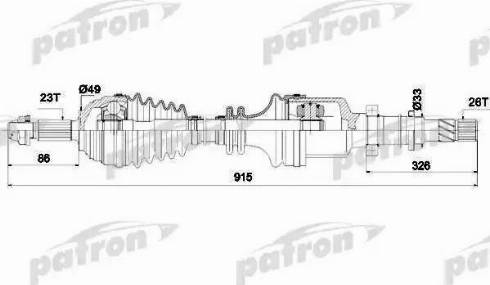 Patron PDS0266 - Drive Shaft autospares.lv