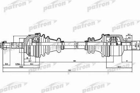 Patron PDS1432 - Drive Shaft autospares.lv