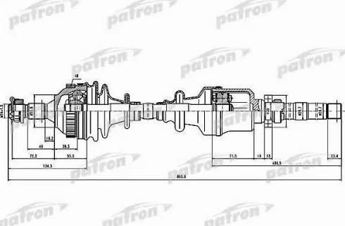 Patron PDS1518 - Drive Shaft autospares.lv