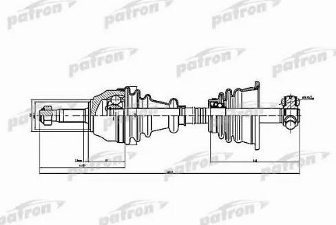 Patron PDS1074 - Drive Shaft autospares.lv