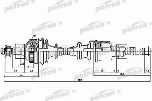 Patron PDS1137 - Drive Shaft autospares.lv