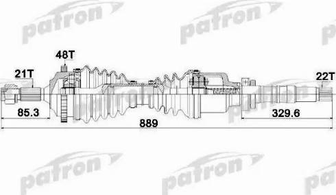 Patron PDS1382 - Drive Shaft autospares.lv