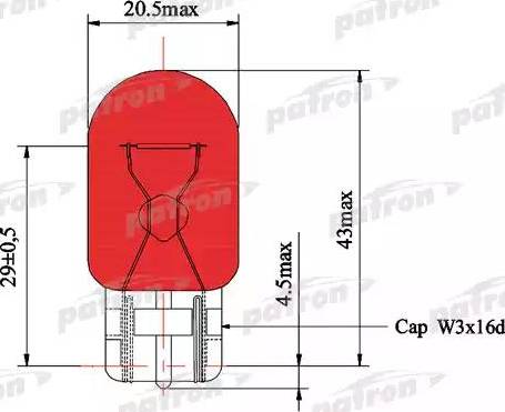 Patron PLWY21W - Bulb, indicator autospares.lv