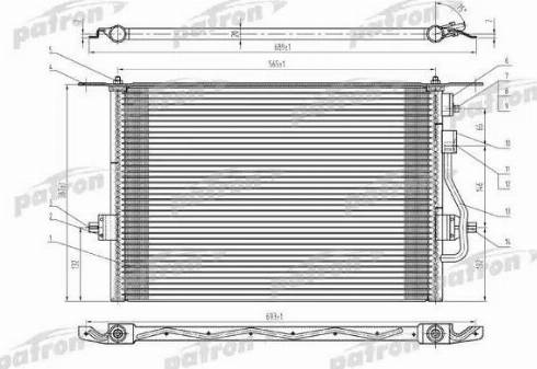 Patron PRS1068 - Condenser, air conditioning autospares.lv