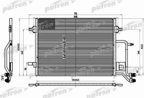 Patron PRS1101 - Condenser, air conditioning autospares.lv