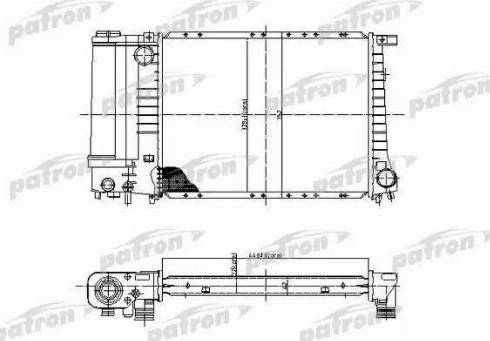 Patron PRS3400 - Radiator, engine cooling autospares.lv