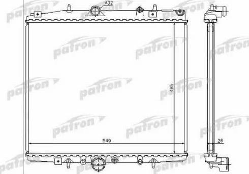 Patron PRS3595 - Radiator, engine cooling autospares.lv