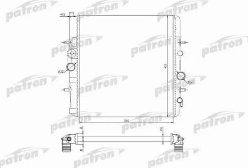 Patron PRS3506 - Radiator, engine cooling autospares.lv