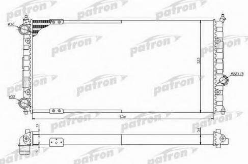 Patron PRS3521 - Radiator, engine cooling autospares.lv