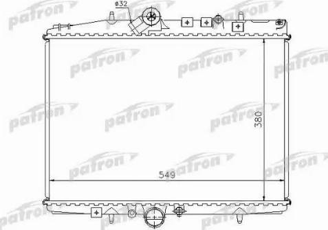 Patron PRS3579 - Radiator, engine cooling autospares.lv