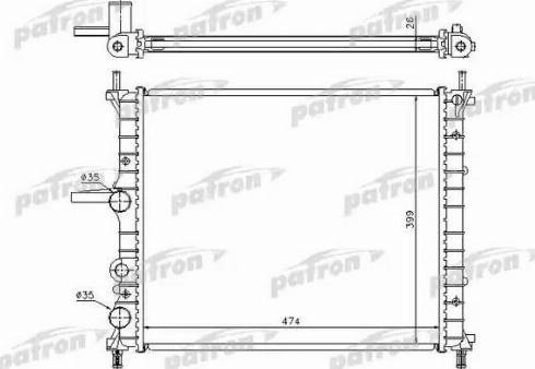 Patron PRS3055 - Radiator, engine cooling autospares.lv