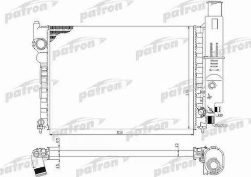 Patron PRS3030 - Radiator, engine cooling autospares.lv