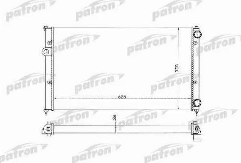 Patron PRS3369 - Radiator, engine cooling autospares.lv