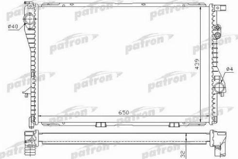 Patron PRS3388 - Radiator, engine cooling autospares.lv