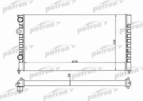 Patron PRS3374 - Radiator, engine cooling autospares.lv