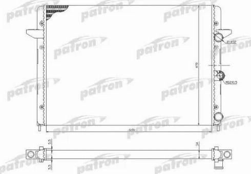 Patron PRS3211 - Radiator, engine cooling autospares.lv