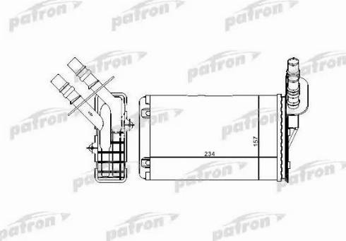 Patron PRS2071 - Heat Exchanger, interior heating autospares.lv