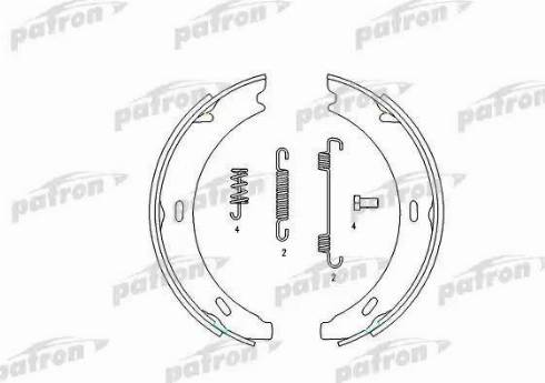 Patron PSP196 - Brake Shoe Set, parking brake autospares.lv