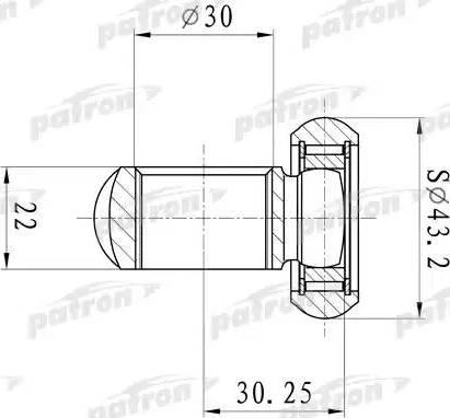 Patron PTD006 - Tripod Hub, drive shaft autospares.lv