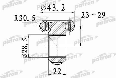 Patron PTD007 - Tripod Hub, drive shaft autospares.lv