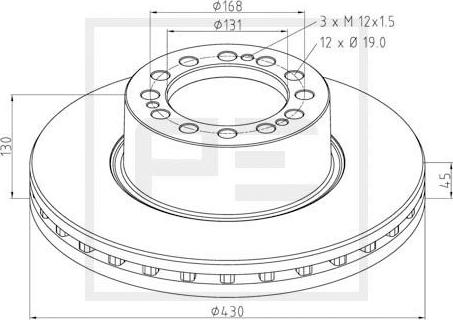 PE Automotive 066.252-00A - Brake Disc autospares.lv