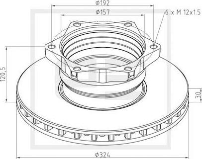 PE Automotive 016.653-00A - Brake Disc autospares.lv