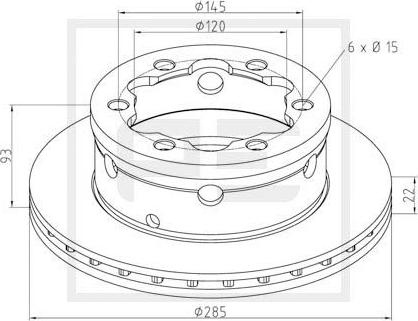 PE Automotive 016.667-00A - Brake Disc autospares.lv