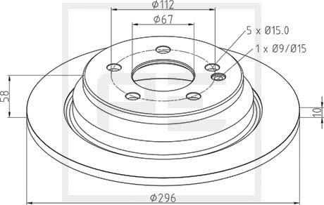 PE Automotive 016.673-00A - Brake Disc autospares.lv