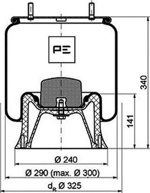 PE Automotive 084.099-72A - Bellow, air suspension autospares.lv