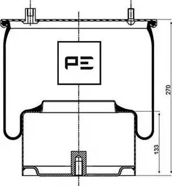 PE Automotive 084.053-72A - Bellow, air suspension autospares.lv