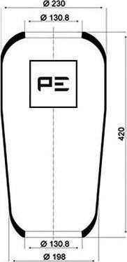 PE Automotive 084.062-70A - Bellow, air suspension autospares.lv