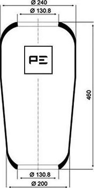 PE Automotive 084.018-70A - Bellow, air suspension autospares.lv